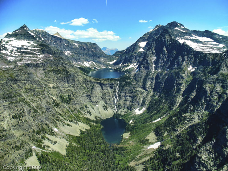 Glacier National Park from a Helicopter