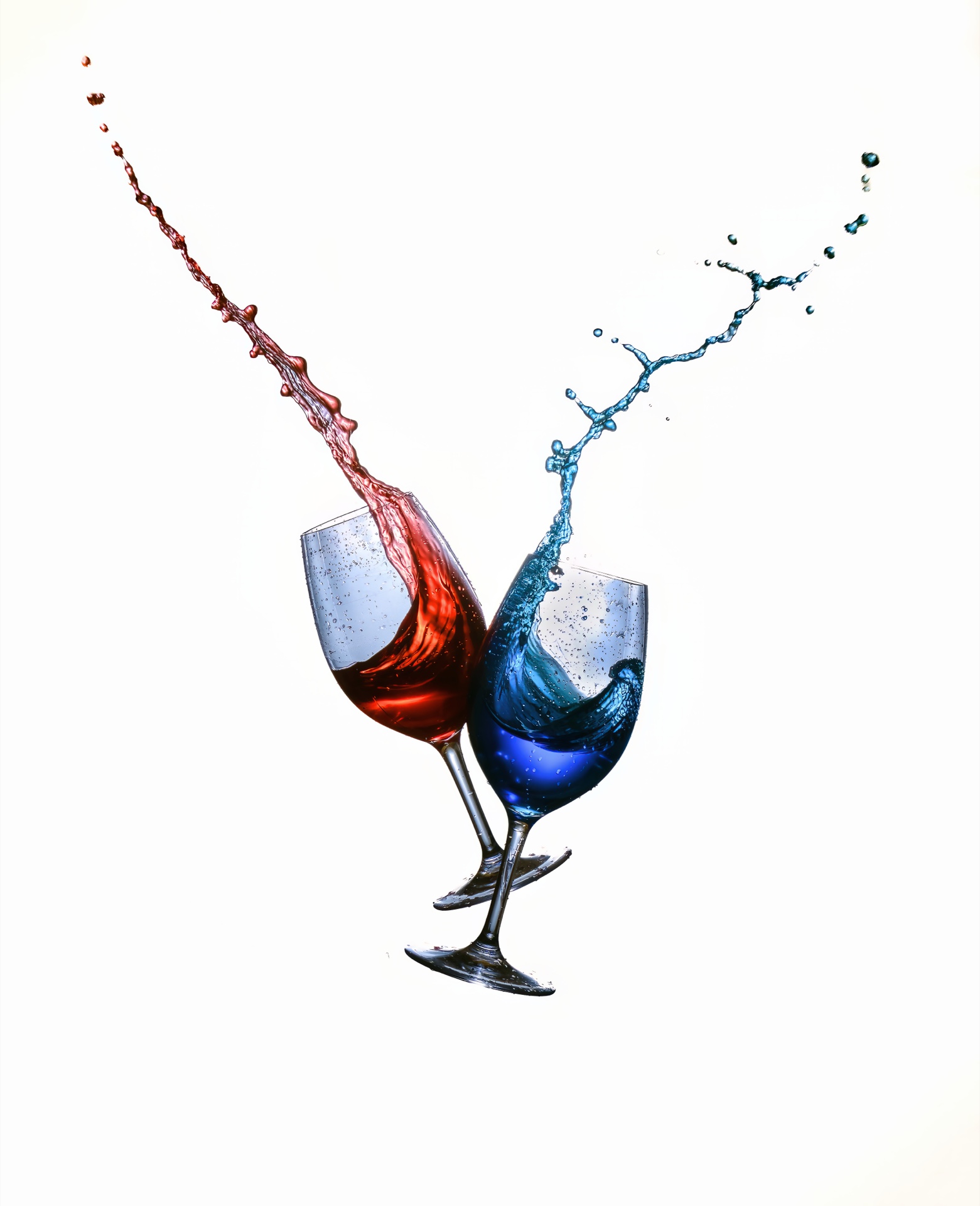 A toast with color flowing water